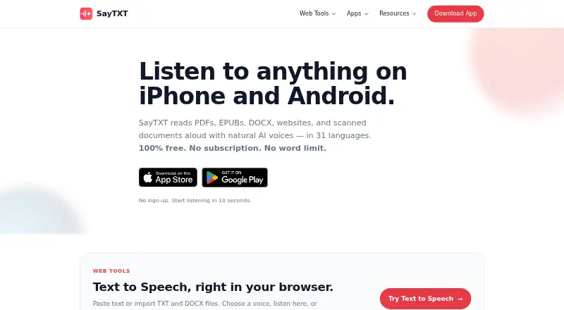 SayTXT screenshot