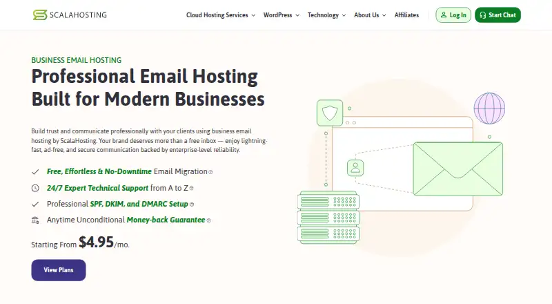 ScalaHosting Email screenshot