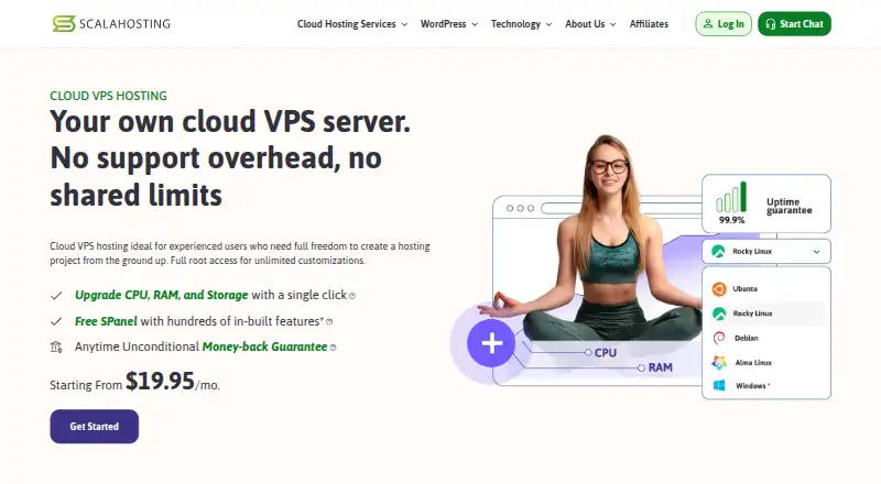 ScalaHosting Dedicated Servers screenshot