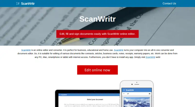 ScanWritr screenshot