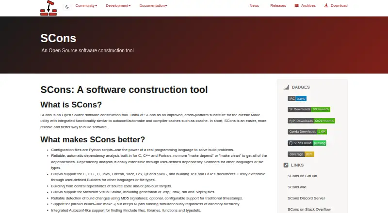 SCons screenshot