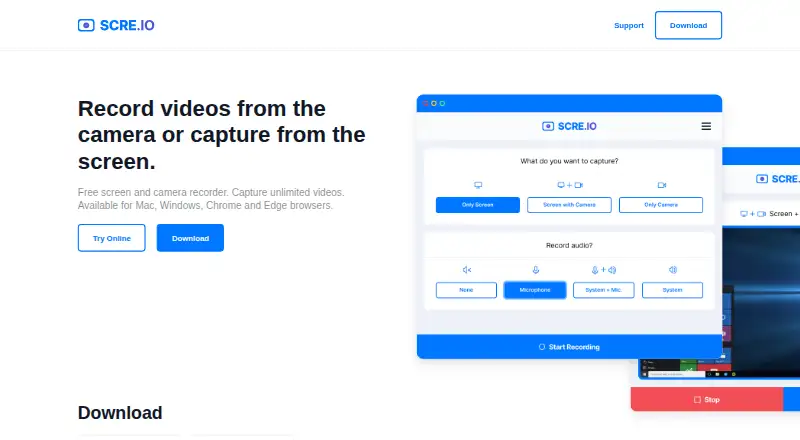 Scre.io screenshot