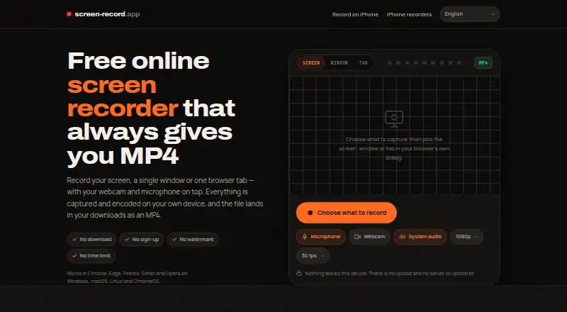 Screen Record screenshot