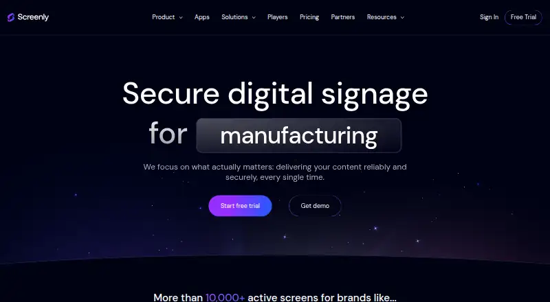 Screenly screenshot