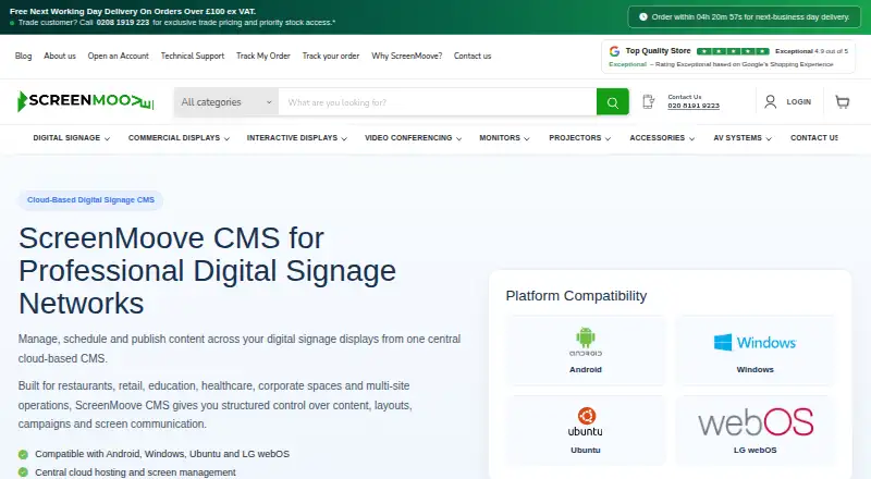 ScreenMoove CMS screenshot