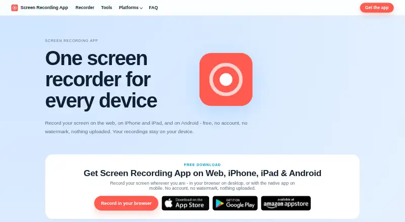 Screen Recording App screenshot
