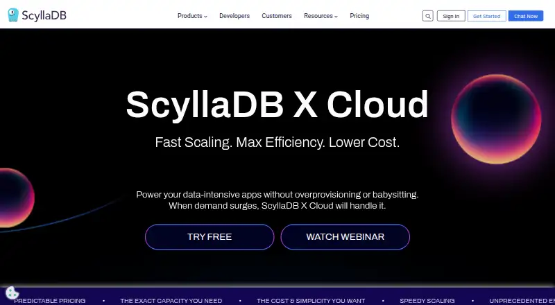 ScyllaDB X Cloud screenshot