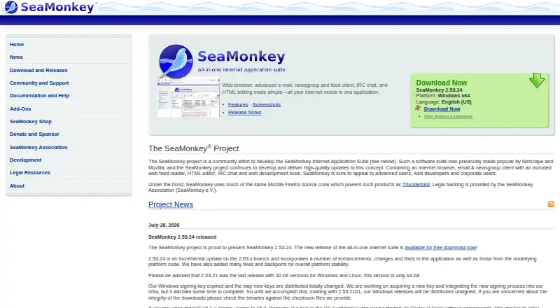 SeaMonkey Mail screenshot