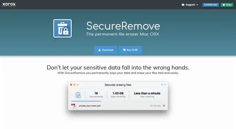 SecureRemove screenshot