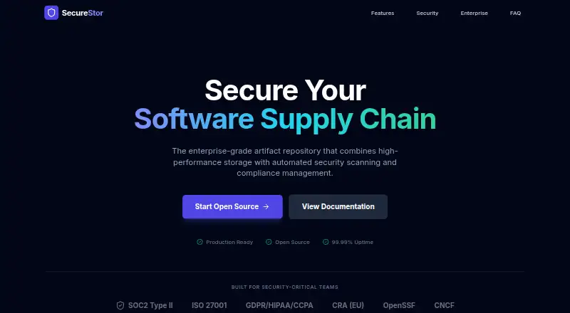 SecureStor screenshot