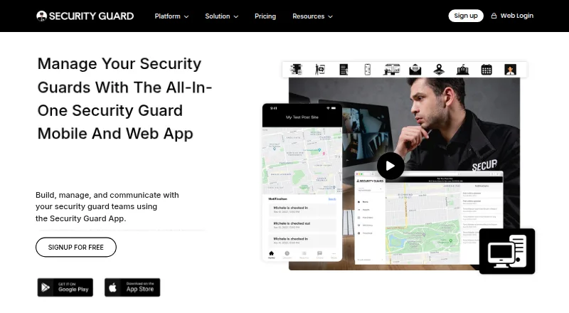 Security Guard App screenshot