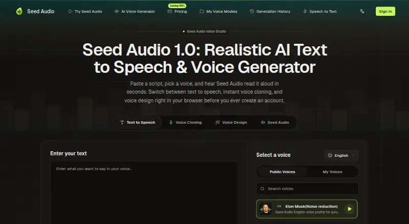 Seed Audio screenshot