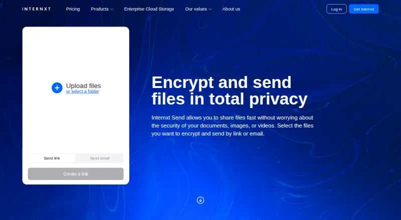 Internxt Send screenshot