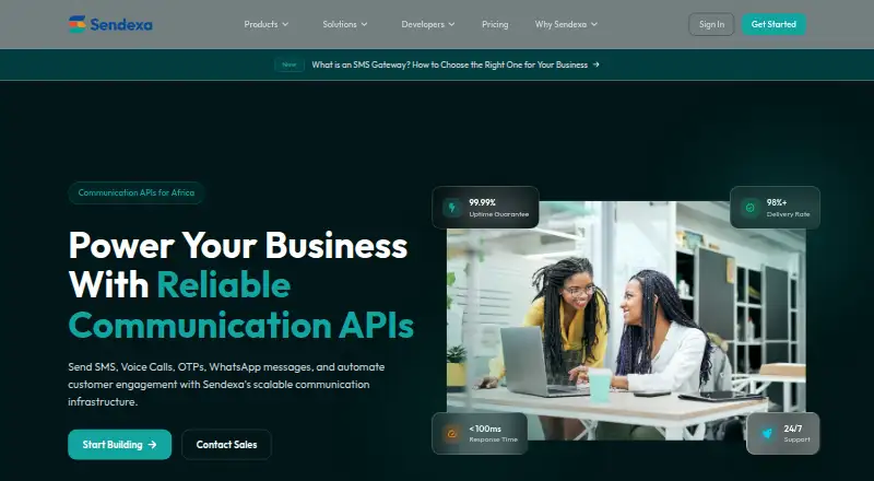Sendexa RCS Business Messaging API screenshot