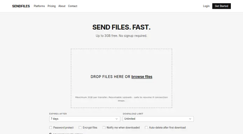 SendFiles.Online screenshot