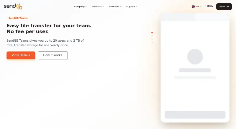 SendGB screenshot