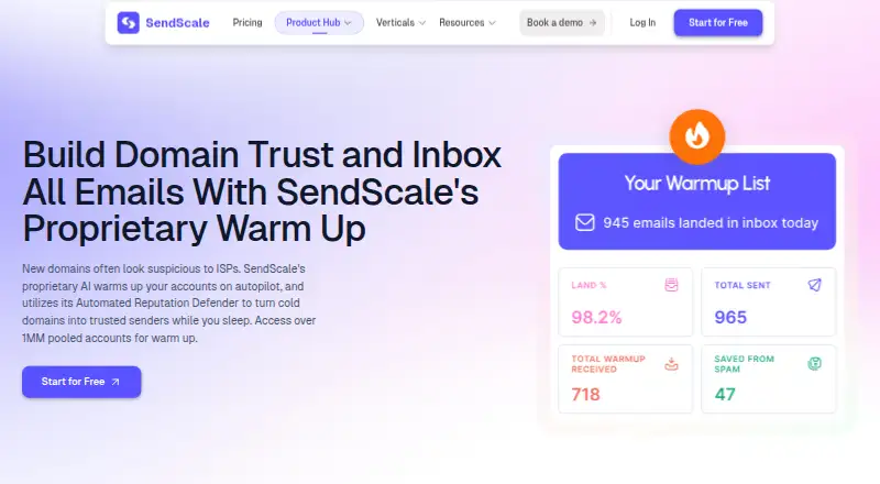 SendScale Email Warmup screenshot