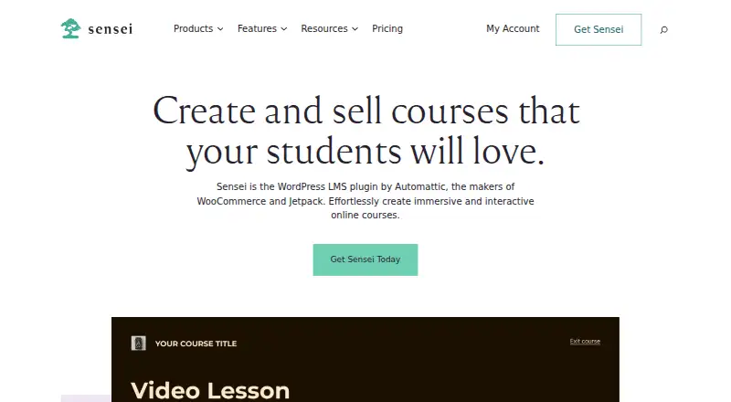 Sensei LMS screenshot