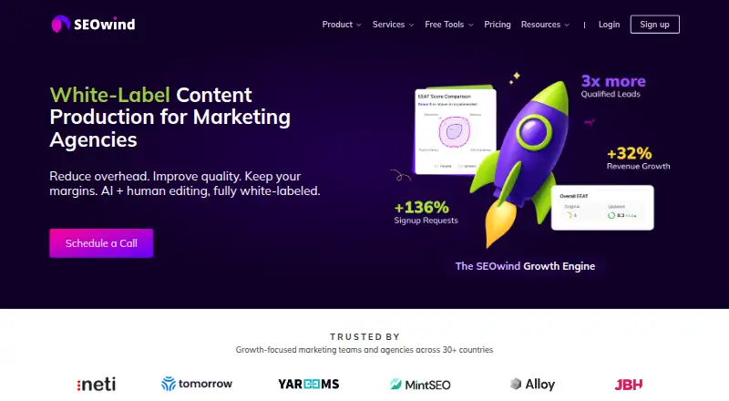 SEOwind screenshot