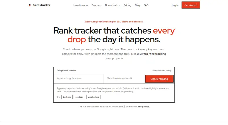 Serpstracker screenshot