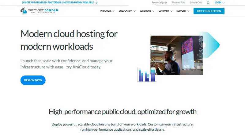 ServerMania Cloud Servers screenshot