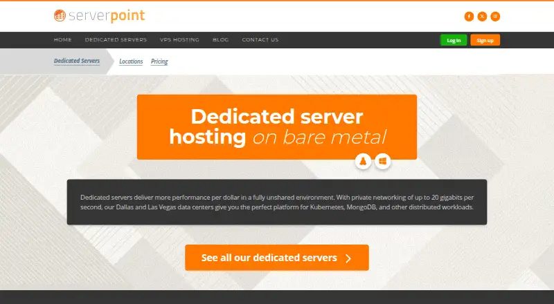 ServerPoint Dedicated Servers screenshot