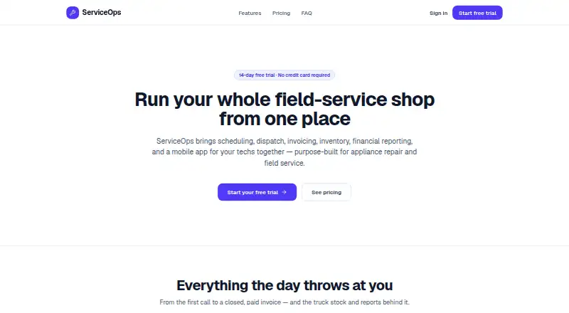 ServiceOps screenshot