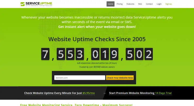 ServiceUptime screenshot