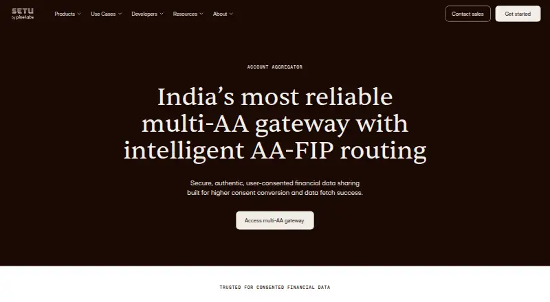 Setu Account Aggregator screenshot