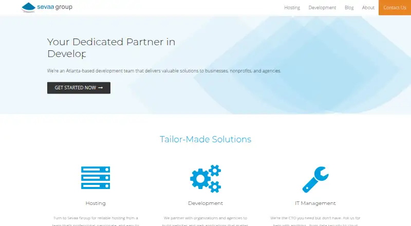 Sevaa Group Drupal Hosting screenshot