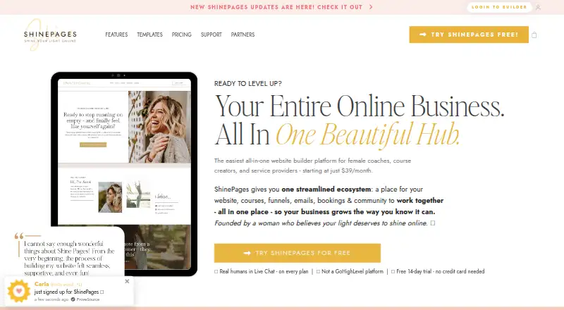 ShinePages screenshot