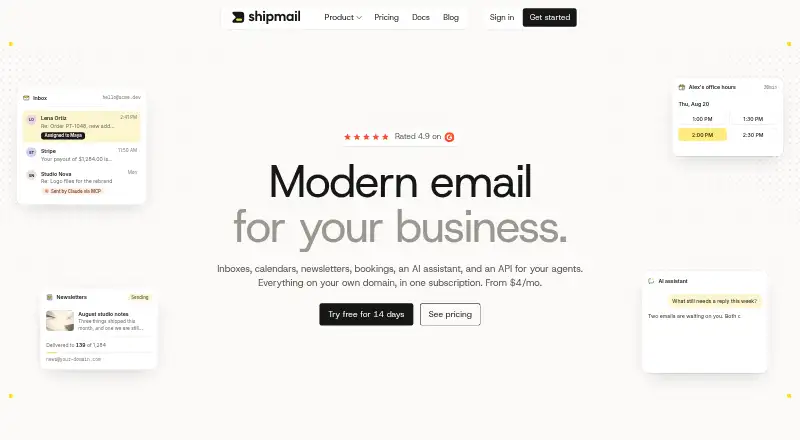 Shipmail screenshot