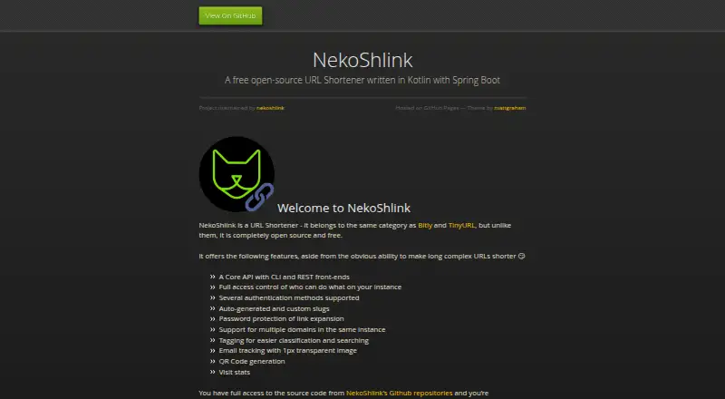 NekoShlink screenshot