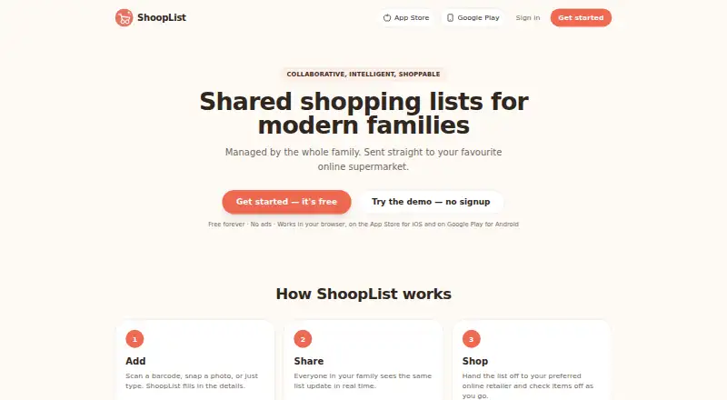 ShoopList screenshot