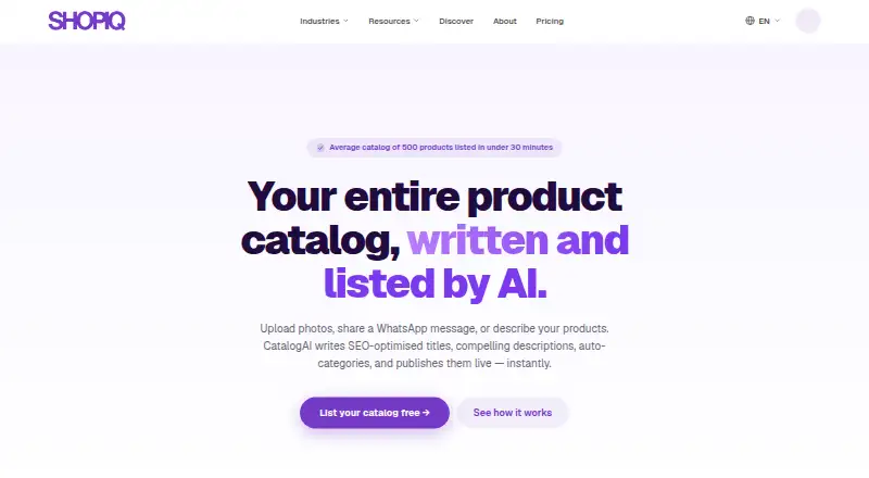CatalogAI screenshot