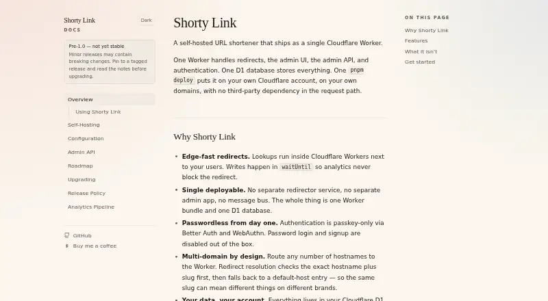 Shorty Link screenshot