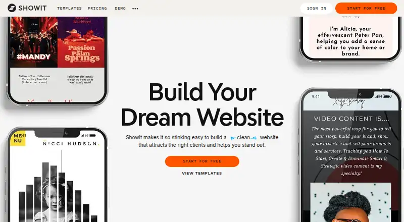 Showit screenshot