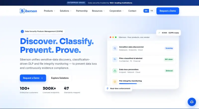 Siberson Data Security Posture Management screenshot