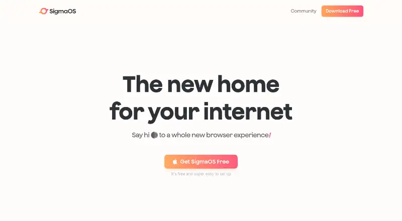 SigmaOS screenshot