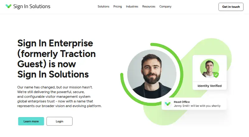 Sign In Solutions Visitor Management (formerly Traction Guest) screenshot
