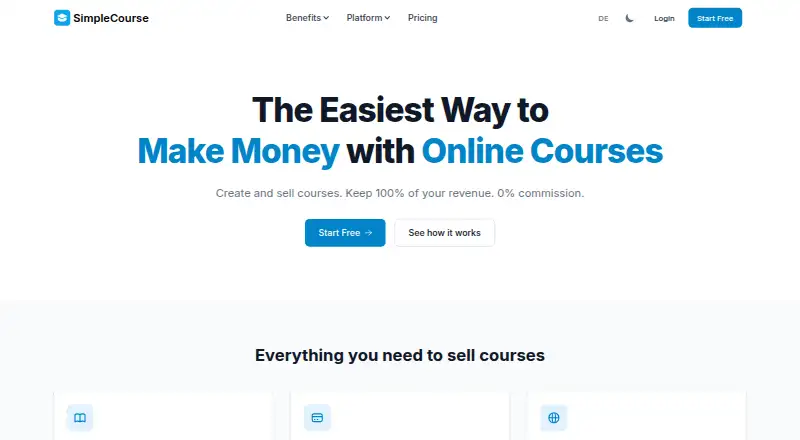 SimpleCourse screenshot