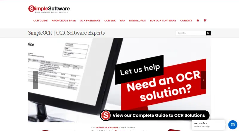 SimpleOCR screenshot