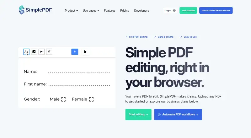 SimplePDF screenshot