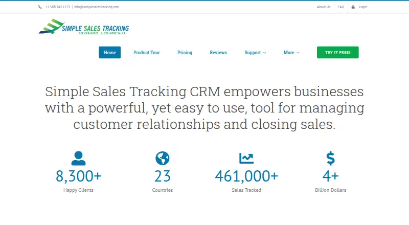 Simple Sales Tracking screenshot