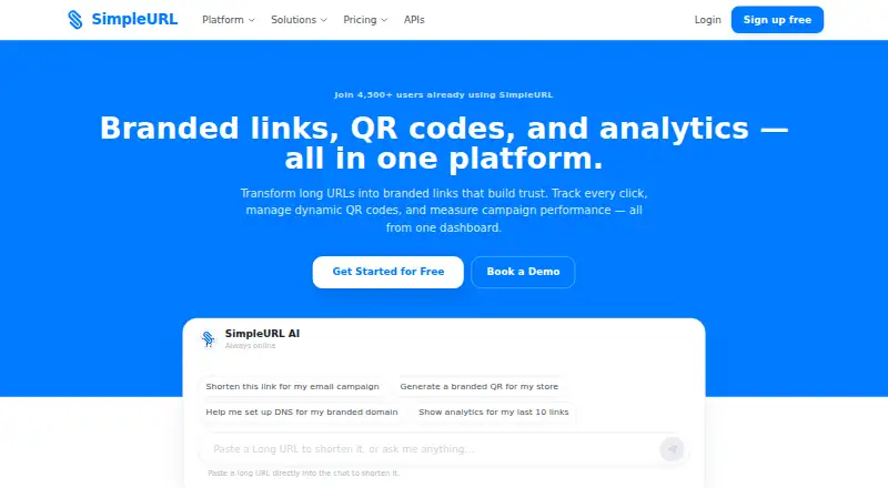 SimpleURL screenshot