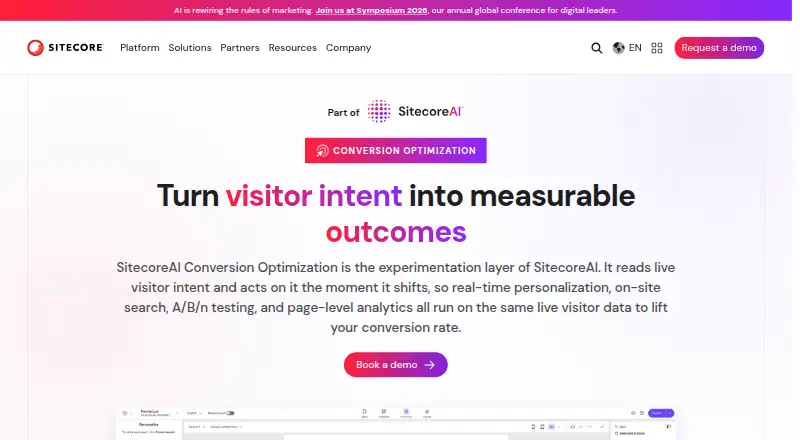SitecoreAI Conversion Optimization screenshot