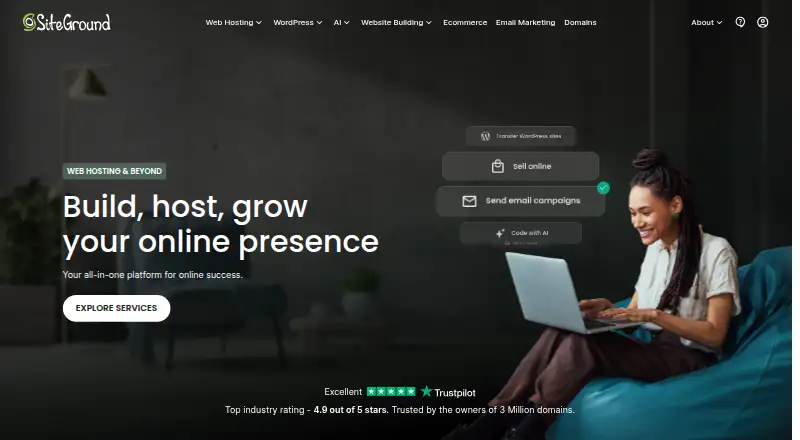 SiteGround Email screenshot