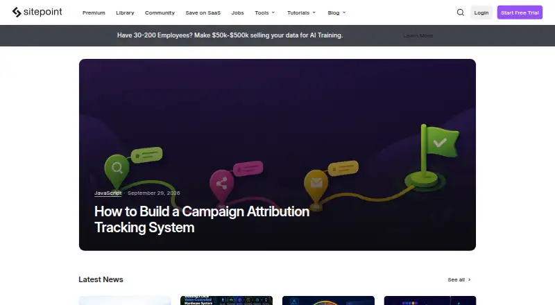 SitePoint screenshot