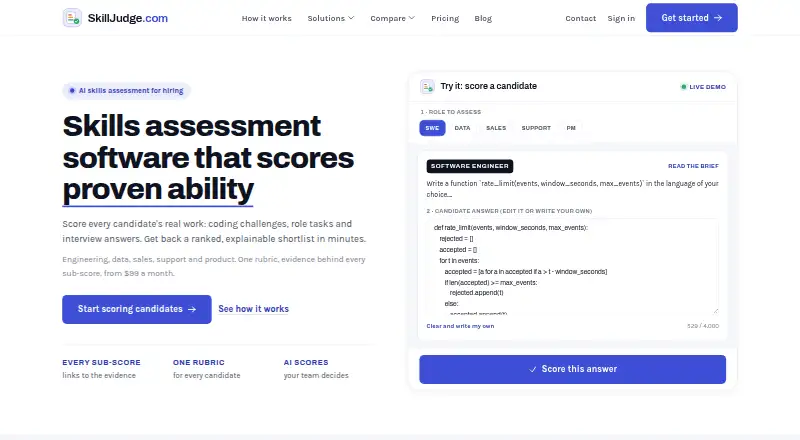 SkillJudge screenshot