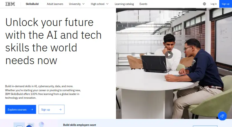 IBM SkillsBuild screenshot